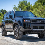 Total Chaos 2024 Land Cruiser with King Shocks installed.