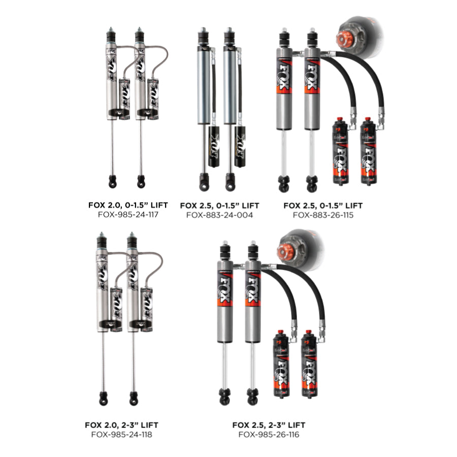 Mid Travel Suspension Kit, Fox Shocks, CUSTOM