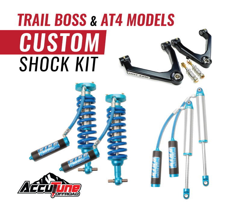 Chevy trail boss lift kit or gmc AT4 lift kit with fox or king shocks