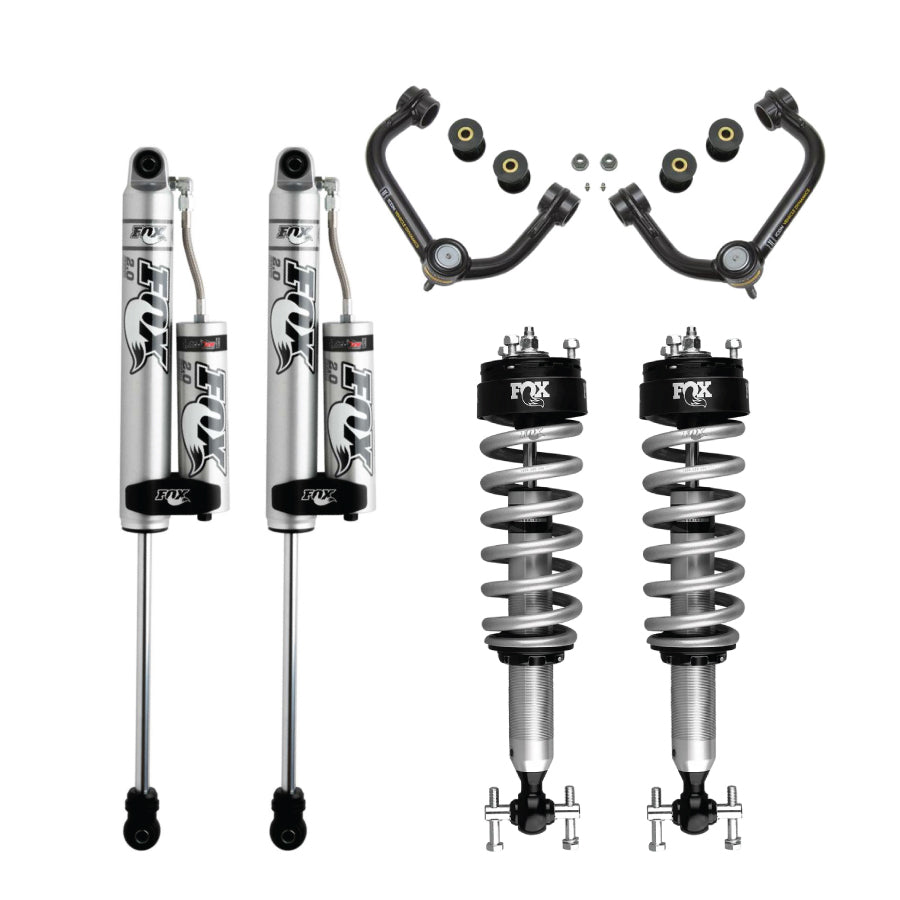 Fox shocks leveling kit for Ford F150 truck with Icon upper control arms.