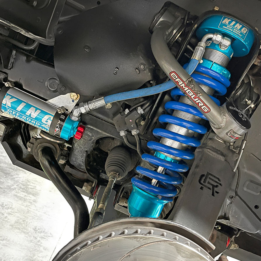 King 2.5 Coilovers with Adjusters installed on a KDSS equipped 4Runner with Camburg upper control arm.
