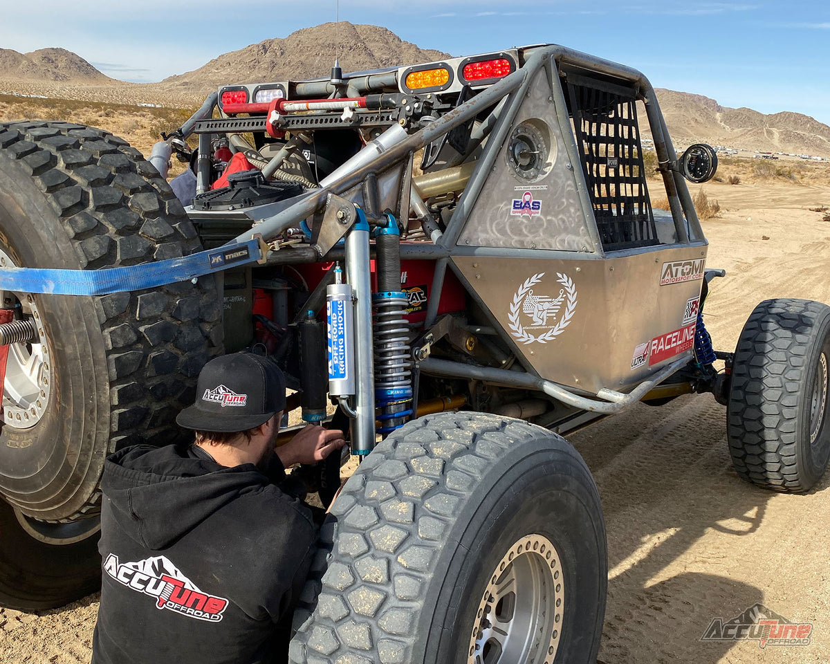 AccuTune Offroad technician tuning a shock