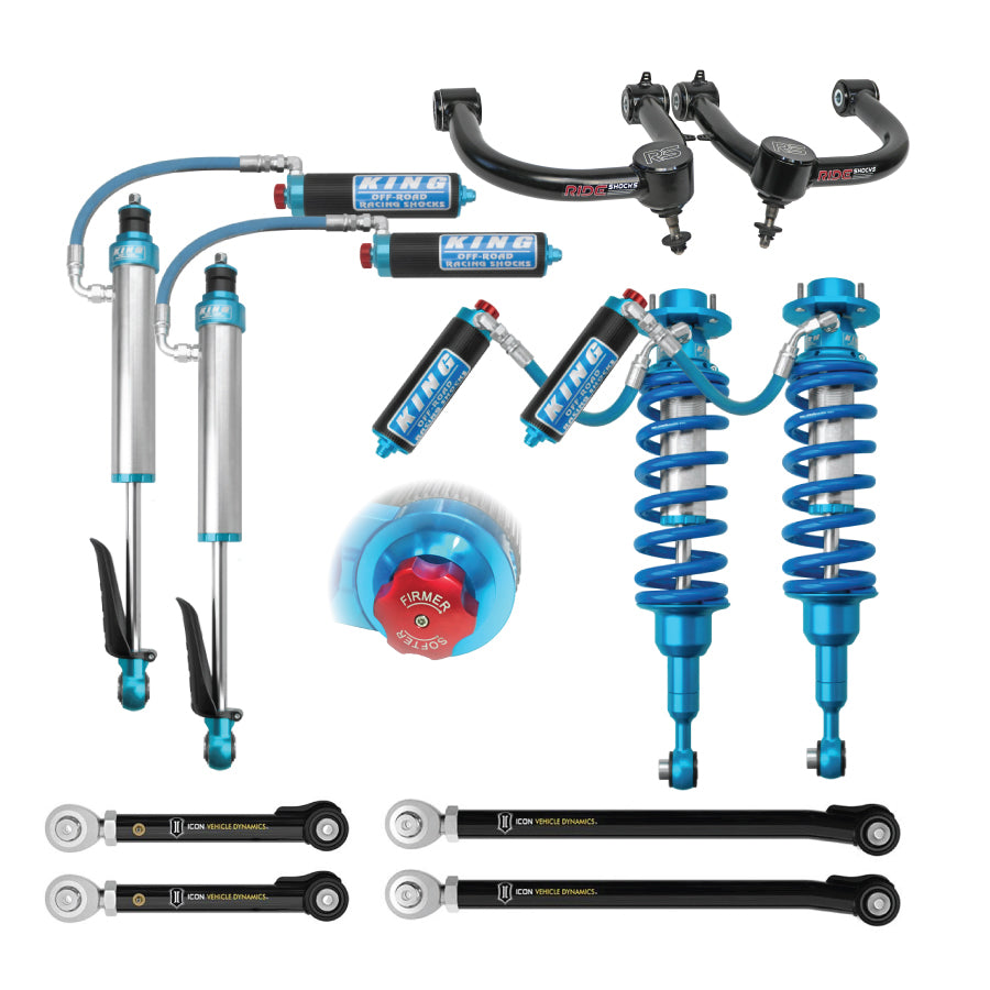 4th Gen Tacoma Lift Kit with King shocks with compression adjusters.