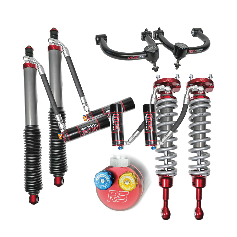 4th Gen Tacoma lift kit with Ride Shocks and Dirt King upper control arm.