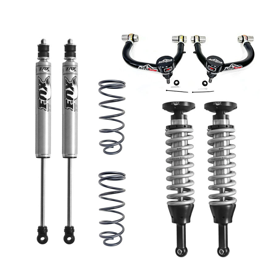 4Runner lift kit from AccuTune Offroad for Toyota 4Runner. This stage 1 suspension kit includes Fox shocks, Eibach springs and AccuTune Offroad upper control arm. This is an entry level lift kit that will improve ride quality over stock.