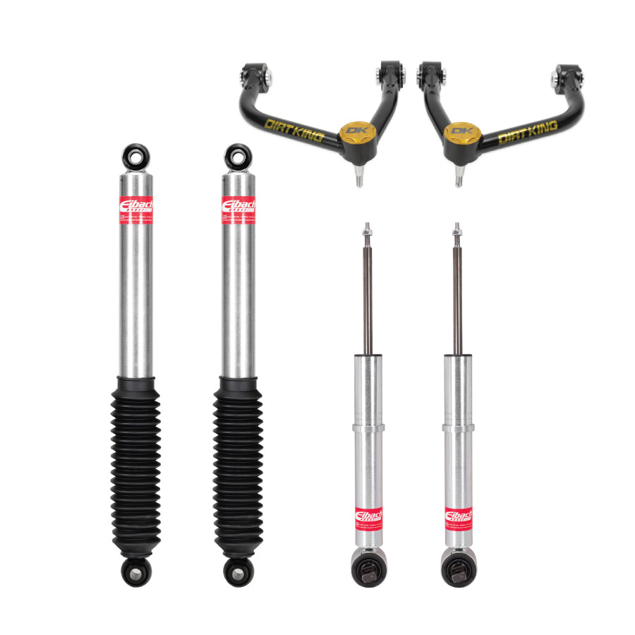 Stage 1 GM 1500 leveling kit with Eibach shocks and Dirt King upper control arms