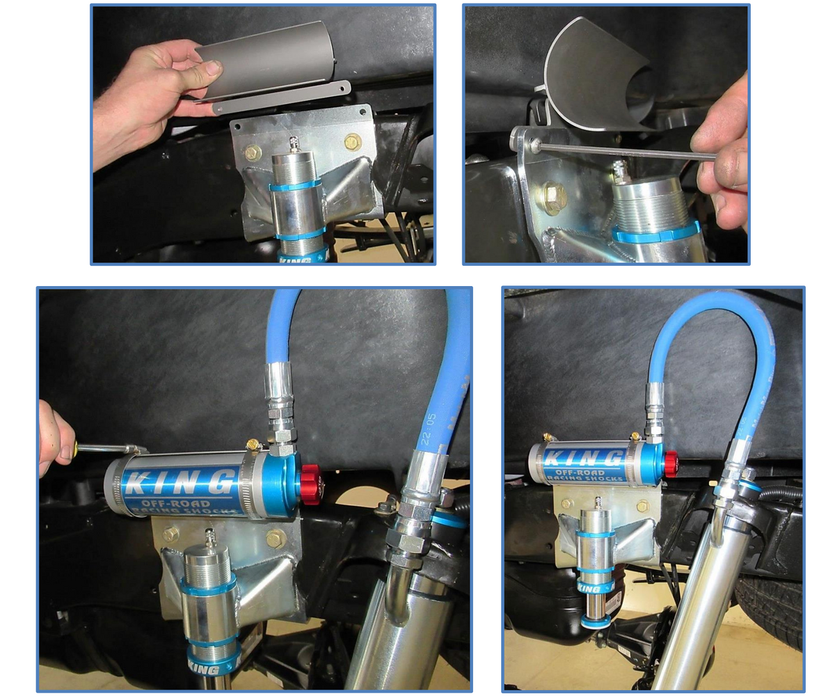 Remote Reservoir Bracket, Air Bump Kit, Rear