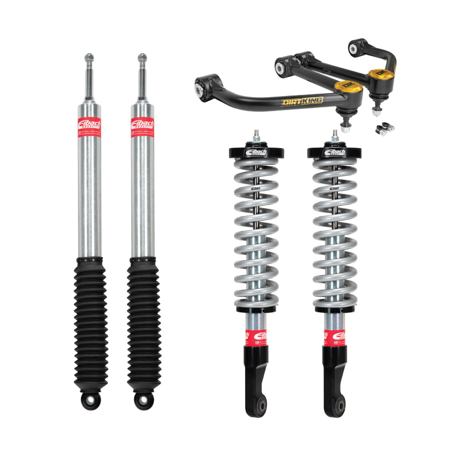 07-21 Toyota Tundra leveling kit with Eibach shocks and dirt king upper control arms