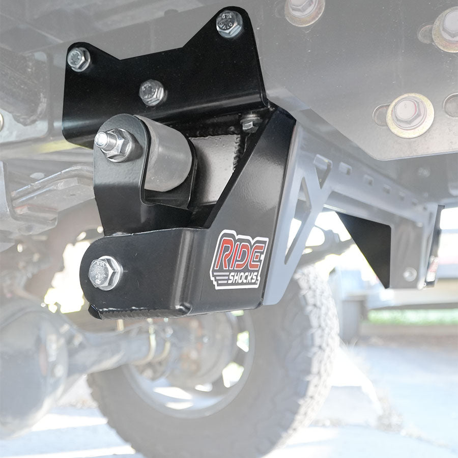 Tacoma shackle hanger kit installed from Ride Shocks