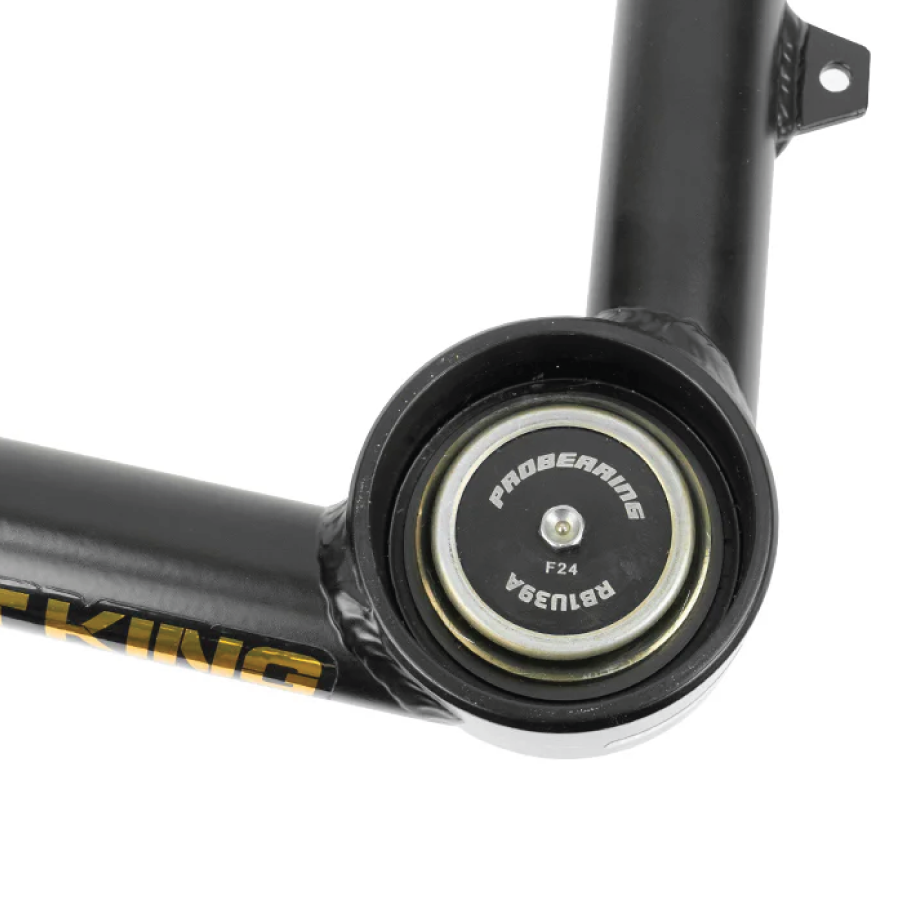 Probearing ball joints installed on tubular steel upper control arm from Dirt King.