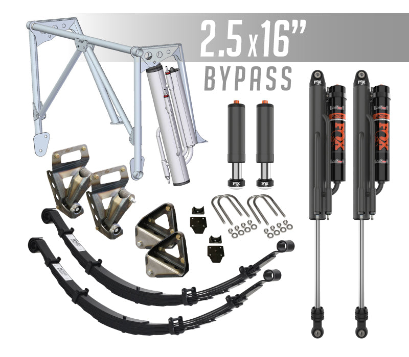 Rear Long Travel Kit, Stage 4 - Fox 2.5" x 16 Bypass