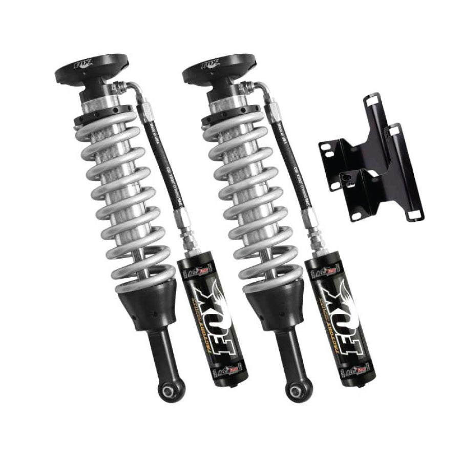 Pair of fox 2.5 Factory Race Series remote reservoir coilover shocks