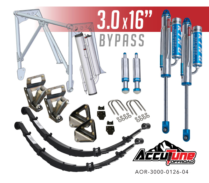 Rear Long Travel Kit, Stage 4 - King 3.0" x 16 Bypass