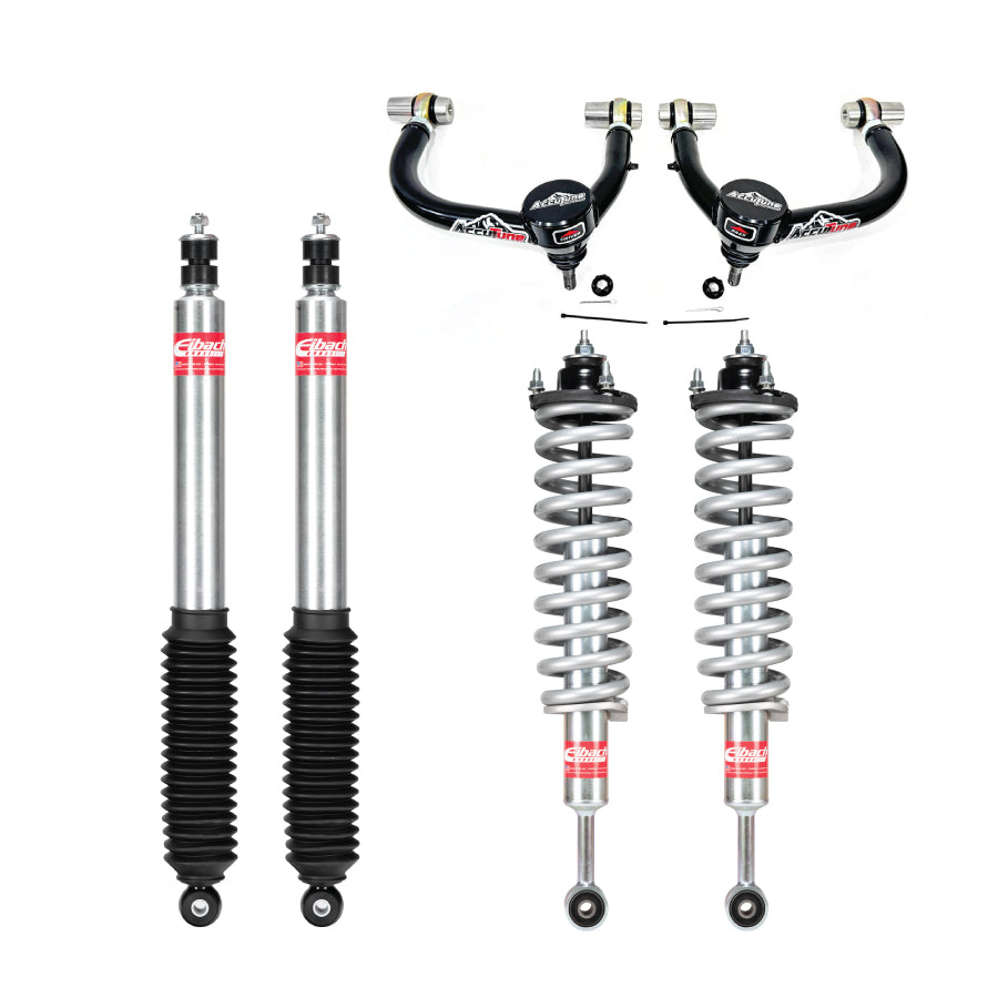 Tacoma leveling kit with Eibach 2.0 pro truck sport shocks front and rear with AccuTune Offroad upper control arms.