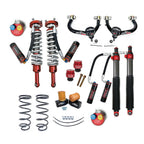 The ultimate 4Runner lift kit from AccuTune Offroad for Toyota 4Runner with or without KDSS. This stage 4A suspension kit includes RIDE 2.5 coilovers with DPA adjusters in front and RIDE 2.5 shocks with DPA adjusters in the rear. Rear Icon springs, extended brake lines and AccuTune Offroad bump stops and spacers are also included. Upper control arms in this kit are made by Accutune Offroad. This complete kit is a excellent suspension system for any overlander enthusiast that also daily drives their 4Runn...