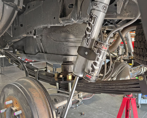 Custom tuned Fox 2.0 remote reservoir shocks installed on 3rd Gen Tacoma.