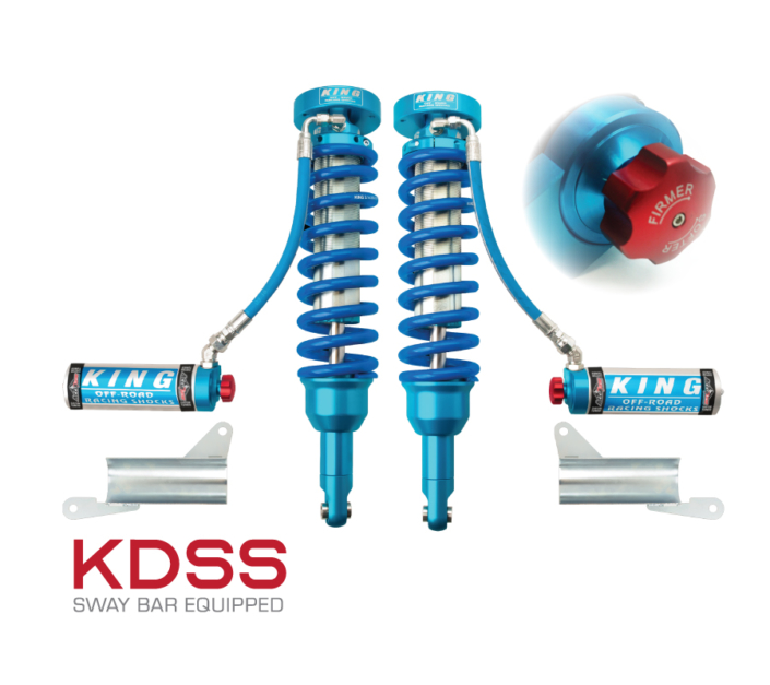 King Shock Kit 2010+ 4Runner, 09+ GX460 W/KDSS, Front 2.5 Dia. Remote Reservoir CoilOver W