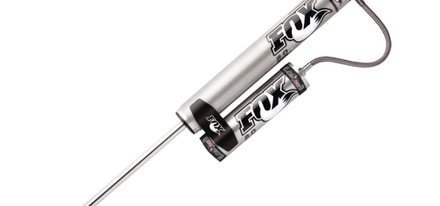 Fox 2.0 remote reservoir shocks with stem top mount.