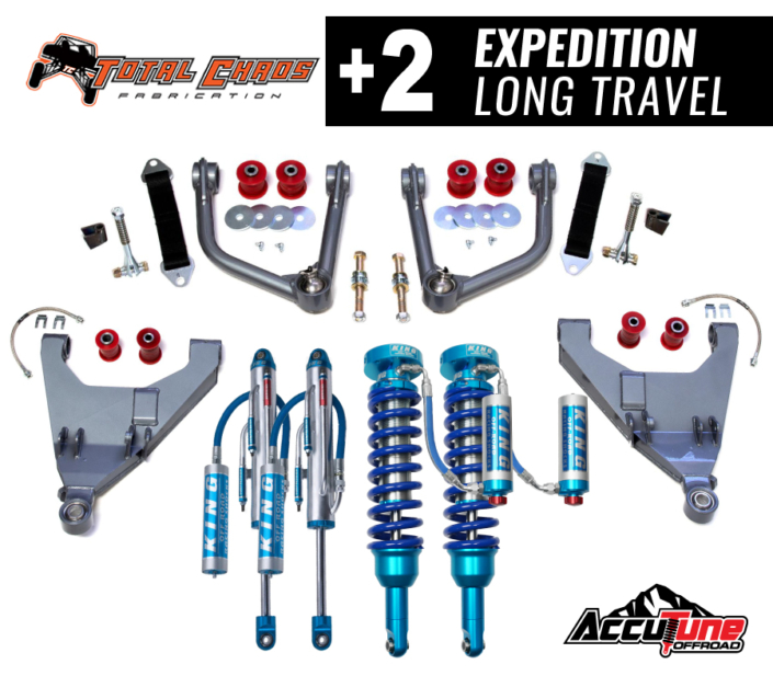 0523 Front Total Chaos +2″ Expedition Long Travel Suspension Kit AccuTune OffRoad