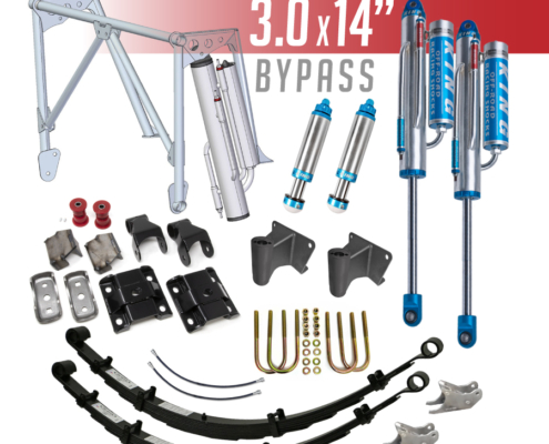 Tacoma rear long travel kit with 3.0 king bypass shocks