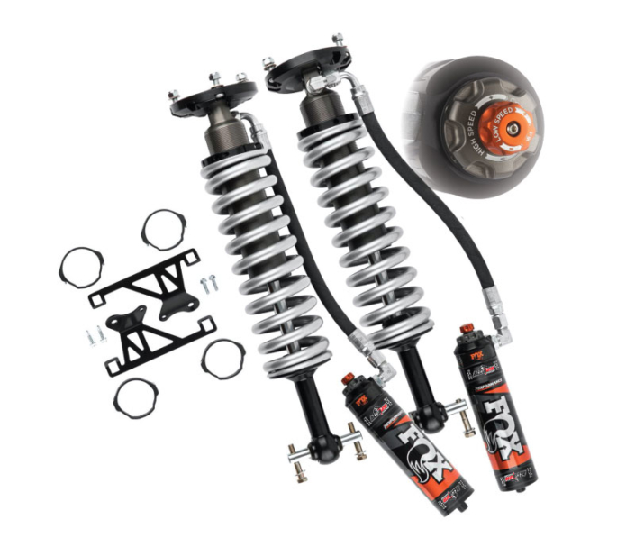 Fox Shock Kit 19ON Chevy 1500 Front Coilover, 2.5 Series, Remote Reservoir, 1.53.5″ Lift, DSC