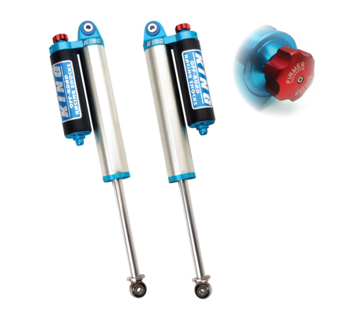 King Shocks, 19On Ford Ranger Rear, 2.5 Series, Piggyback, Finned Reservoir w/ Adjusters