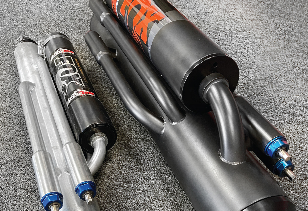 Fox bypass shocks custom built with black cerakote finish.