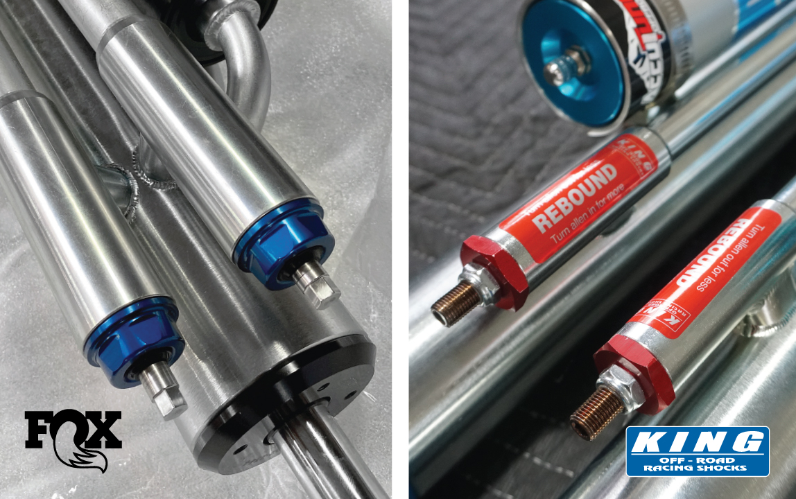 King vs Fox bypass tube adjusters