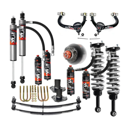 Stage 3A lift kit from AccuTune Offroad for Toyota Tacoma using Fox Shocks, Add a Leaf, AccuTune Offroad upper control arms and u-bolt flip kit