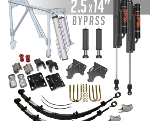 Toyota Tacoma rear long travel kit with Fox bypass shocks