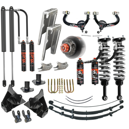 Toyota Tacoma lift kit with Fox 2.5 shocks tuned by AccuTune Offroad.