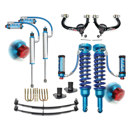 Stage 3 lift kit from AccuTune Offroad for Toyota Tacoma using King 2.5 Shocks with adjusters, Add a Leaf, AccuTune Offroad upper control arms and u-bolt flip kit