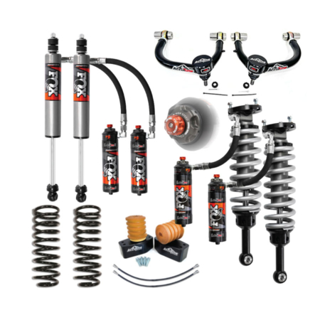 4Runner lift kit from AccuTune Offroad for Toyota 4Runner. This stage 4A suspension kit includes Fox 2.5 performance elite series coilovers with DSC adjusters in front and Fox 2.5 performance elite series shocks with DSC adjusters in the rear. Rear Icon springs and AccuTune Offroad bump stop kit. Upper control arms in this kit are made by Accutune Offroad. This complete kit is a excellent suspension system for any off-road enthusiast that also daily drives their 4Runner, GX460, GX470 or FJ Cruiser.