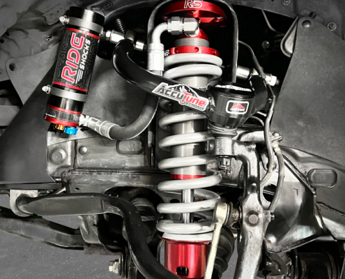 Ride Shocks coilovers for the Toyota Tacoma are a game changer. These coilovers come standard with aluminum bodies and compression adjusters. Several Ride Shocks coilovers are offered to Tacoma owners depending on the amount of weight from accessories it has. Ride Shocks are 100% designed by the team at AccuTune Offroad in San Diego, California.