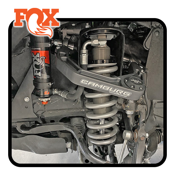 Fox_Bronco_Appearance Fox Shocks coilovers installed on Ford Bronco with Camburg upper control arms.