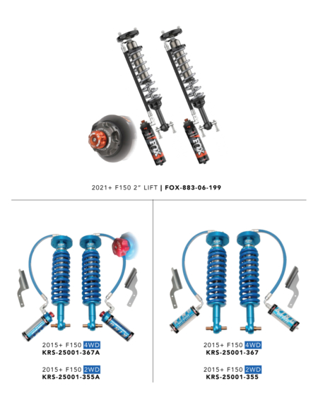 Upgrade your F150 truck suspension with Fox or King coilover options from AccuTune Offroad.