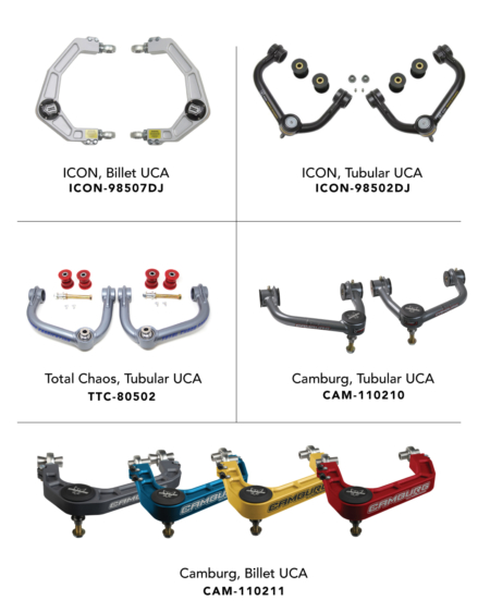 Upgraded Upper Control Arms from AccuTune Offroad.