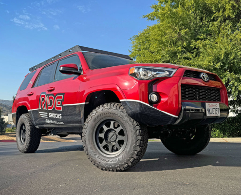 ride-shocks-toyota-4runner 4Runner with with 3 inch lift with ride shocks installed front and rear.