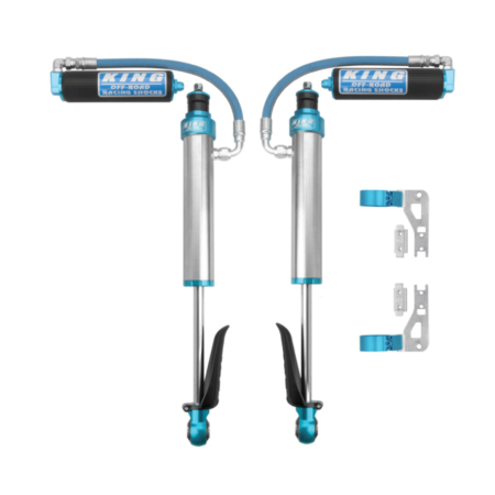 King 2.5 Shocks for the rear of a 2024 Tacoma, custom tuned by AccuTune Offroad.