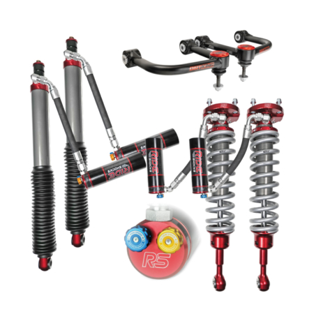 4th Gen Tacoma lift kit with Ride Shocks and Dirt King upper control arm.