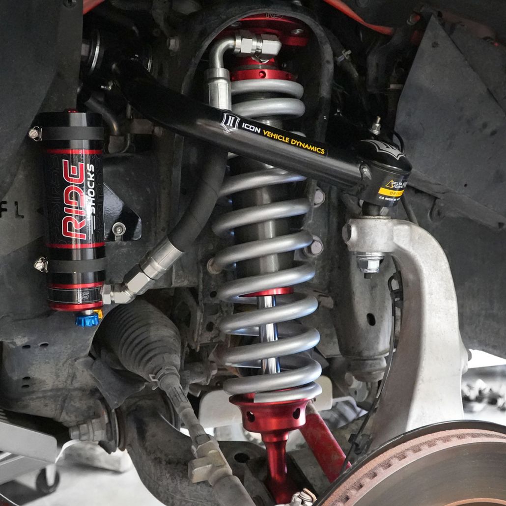 22-tundra-ride-shocks-coilovers-installed Toyota Tundra Ride Shocks coilovers installed with Icon UCA