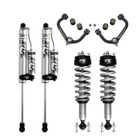 Fox shocks leveling kit for Ford F150 truck with Icon upper control arms.