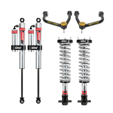 Stage 3 GM 1500 leveling kit with Eibach shocks and Dirt King upper control arms