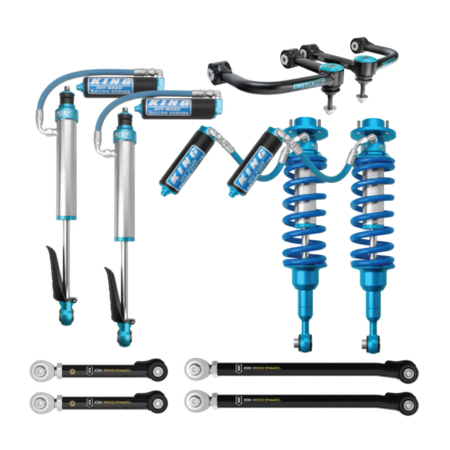 4th Gen Tacoma lift kit with King Shocks, custom tuned by AccuTune Offroad.