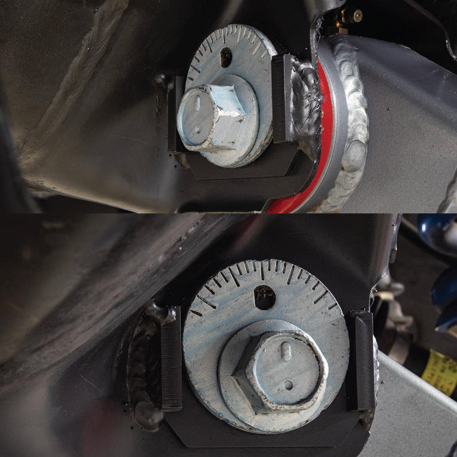 Cam tab gussets installed on 2022 Toyota tundra