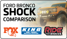 Comparing Fox and King Shocks to Ride Shocks for the Ford Bronco