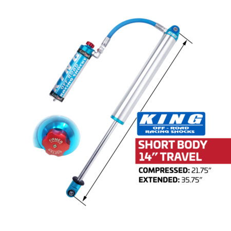 Short body King 2.5 x 14 shock with adjusters