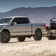 Ford F150 towing Canam X3 on trailer in Johnson Valley