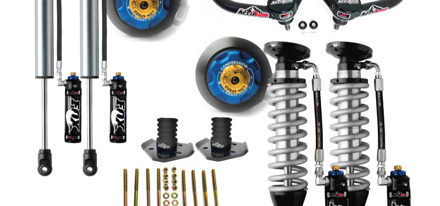 05+ Toyota Tacoma Suspension Lift Fox 2.5 Coilovers Icon Delta Joint RXT Pack U-Bolt Archive Garage