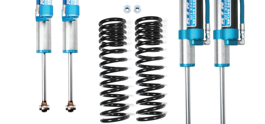 Complete Super Duty suspension leveling kit with 2.5 King shocks from AccuTune Offroad